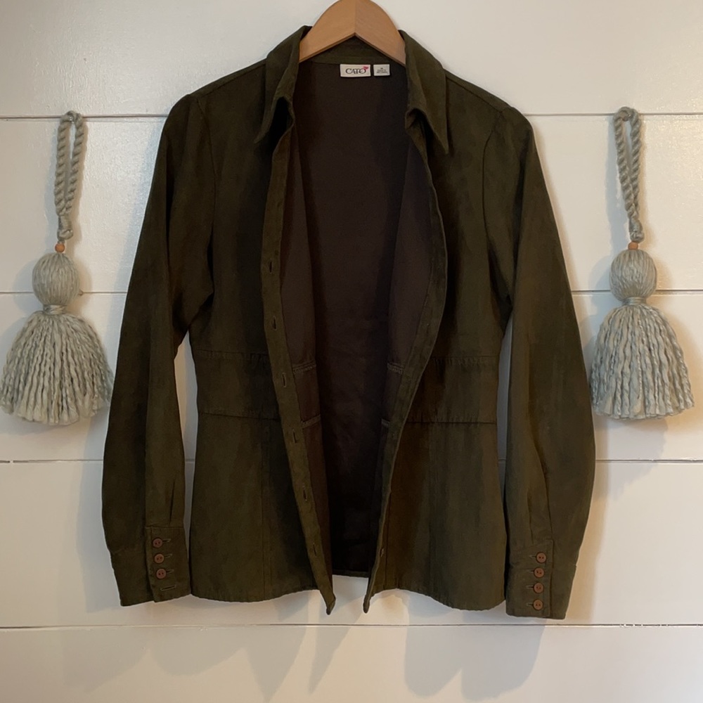 Faux Suede Button-up - Picture 5 of 9